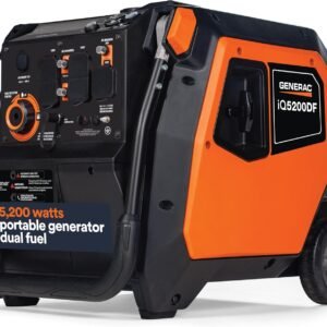 Generac 3,300-Watt Gas Powered Portable Inverter Generator – Lightweight and Compact
