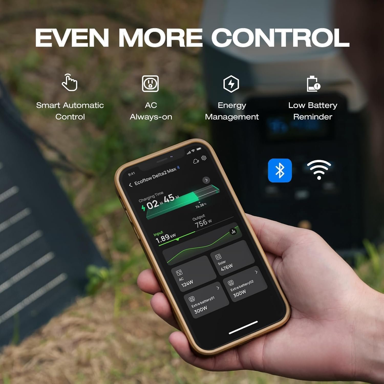 EF ECOFLOW Portable Power Station DELTA 2 Max, 2400W LFP Solar Generator, Full Charge in 1 Hr - Image 57