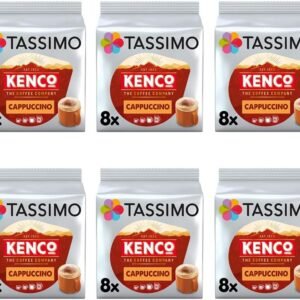 Tassimo Kenco Flat White Coffee Pods - 10 Packs (Total 80 Flat White Milky Coffee Drinks)
