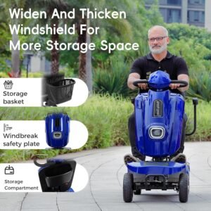 Heavy Duty Electric Mobility Scooter for Adults & Seniors, 16–32 Mile Range, 500–1000W, Off-Road