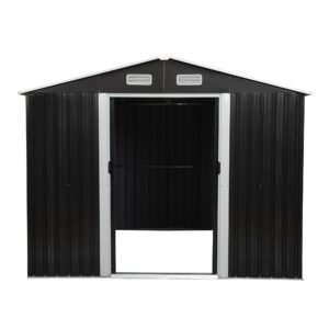 8′ x 10′ Tool Storage Shed Charcoal Black