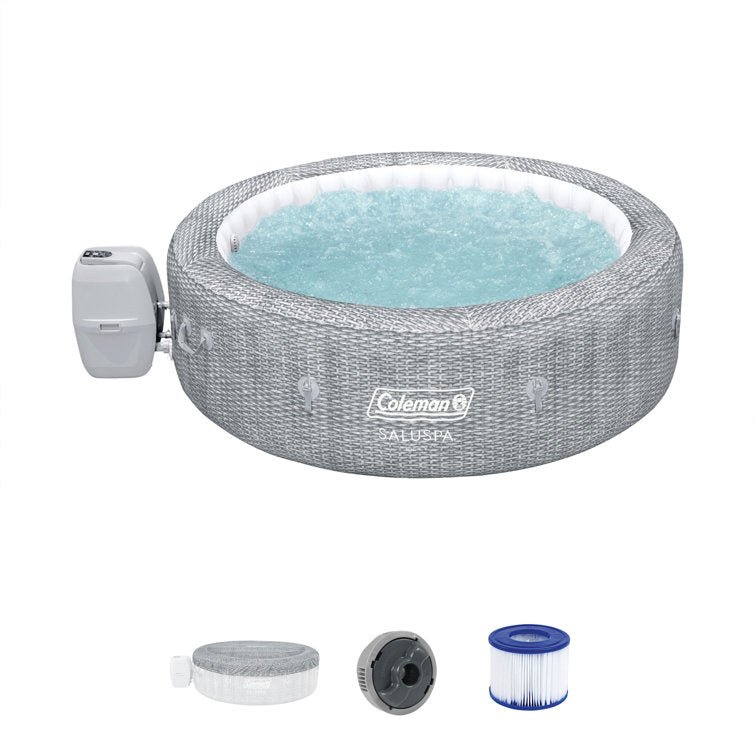 Bestway Coleman Sicily Airjet Inflatable Hot Tub With Energysense Cover, Grey - Image 6