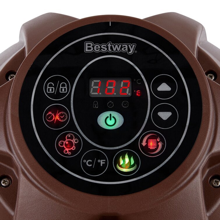 Bestway SaluSpa Helsinki 7 Person Inflatable Hot Tub Spa w/ Algaecide Treatment - Image 10