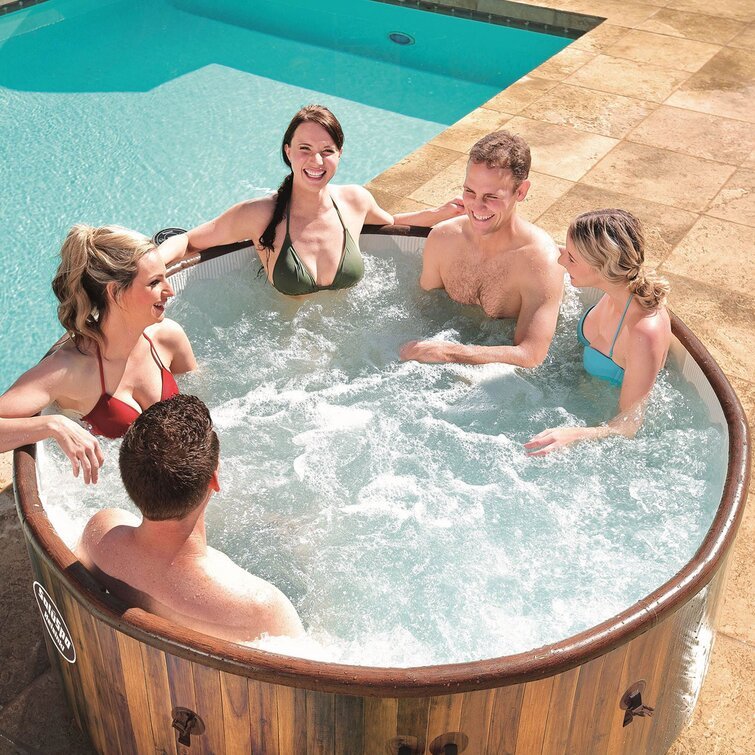 Bestway SaluSpa Helsinki 7 Person Inflatable Hot Tub Spa w/ Algaecide Treatment - Image 6