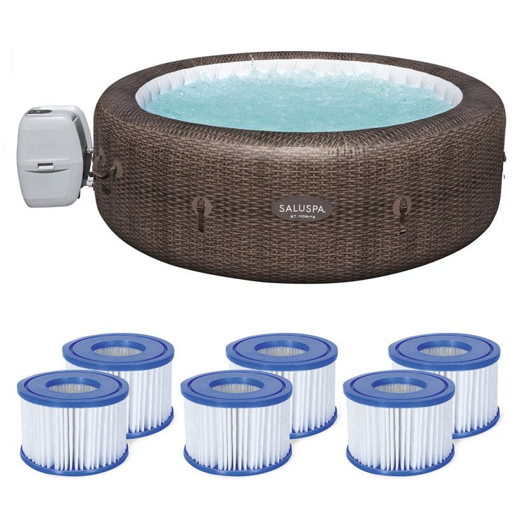 Bestway Saluspa St Moritz Airjet Hot Tub and 6 Coleman Saluspa Type Vi Cartridges