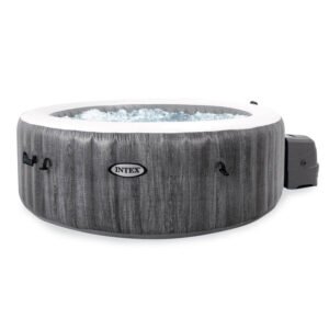 Intex 4 – Person 140 – Jet Round Inflatable Hot Tub in Gray