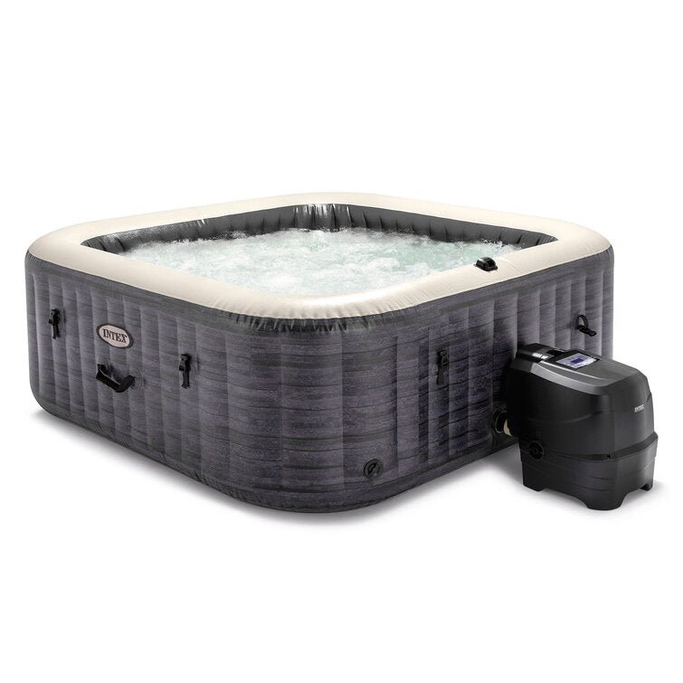 Intex 6 – Person 170 – Jet Square Inflatable Hot Tub in Gray