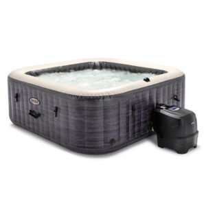 Intex PureSpa Plus Graystone Inflatable Hot Tub, 94 x 28″, w/ Cup Holder 4-Pack