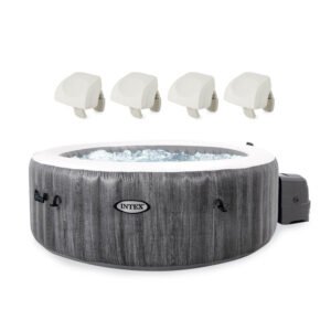 Intex Purespa Plus Inflatable Hot Tub Jet Spa with 4 Headrest Pillows