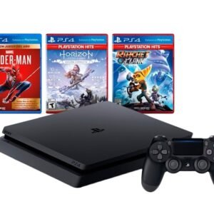 Sony Playstation 4 PS4 Slim 1TB (3 Game Bundle: Spiderman 3, Horizon Zero Down, Ratchet and Clank) Console CUH-2115B