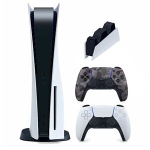 Sony Playstation 5 PS5 Disc Console with Extra DualSense Wireless Controller + DualSense Charging Station Bundle (US Plug) 1000032115/1000030606/3005837