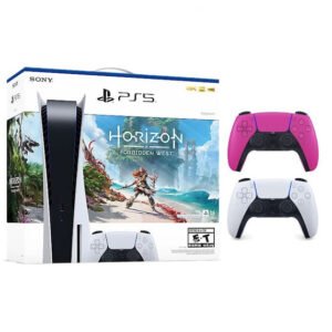 Sony Playstation 5 PS5 Horizon Forbidden West Blu-Ray Console with Extra DualSense Wireless Controller Bundle (US Plug) 1000032115/1000032000-3006395