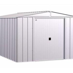 Arrow 10×14 Classic Steel Storage Shed Kit – Flute Gray
