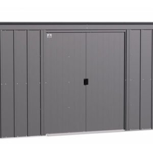 Arrow 10×4 Classic Steel Storage Shed Kit – Charcoal