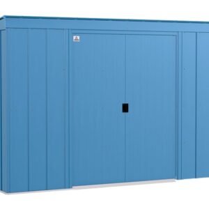 Arrow 10×4 Classic Steel Storage Shed Kit – Blue Gray