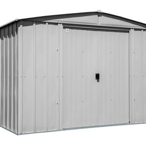 Arrow 10×8 Classic Steel Storage Shed Kit – Flute Gray