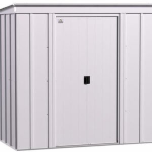 Arrow 6×4 Classic Steel Storage Shed Kit – Flute Gray