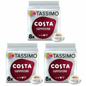 Tassimo Costa Cappuccino Coffee Pods x 8 (Pack of 5, Total 40 Drinks)